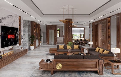 Địa chỉ thiết kế, thi công nội thất gỗ óc chó Nghệ An